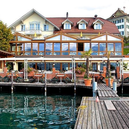 Hotel Restaurant Bellevue Au Lac Thun Exterior foto