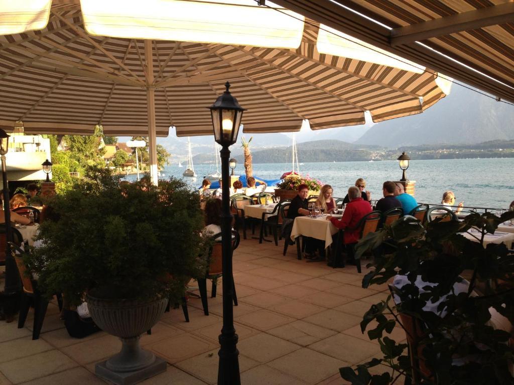 Hotel Restaurant Bellevue Au Lac Thun Exterior foto